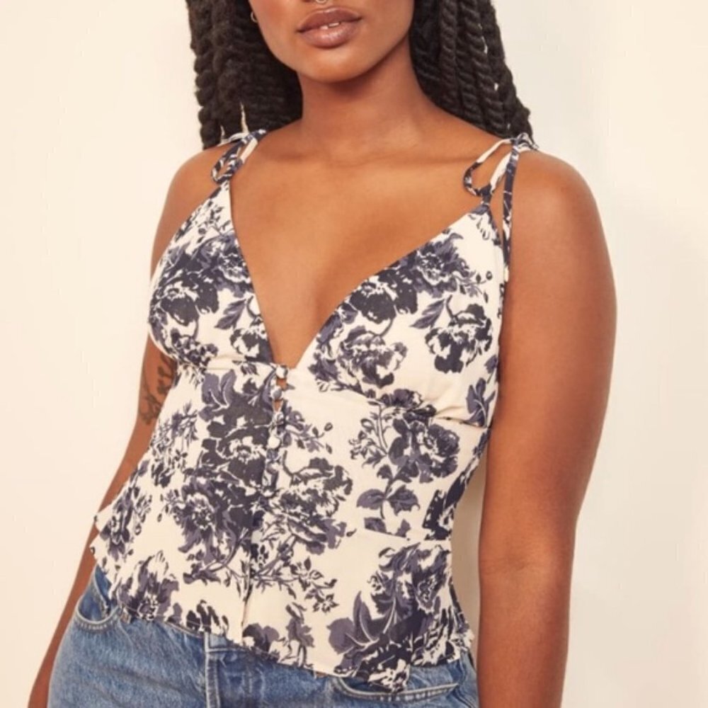 Reformation Cluny Top in Madame size 0 NWT